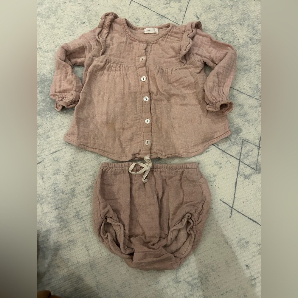 Jamie Kay Dusty Pink Diaper Cover Set